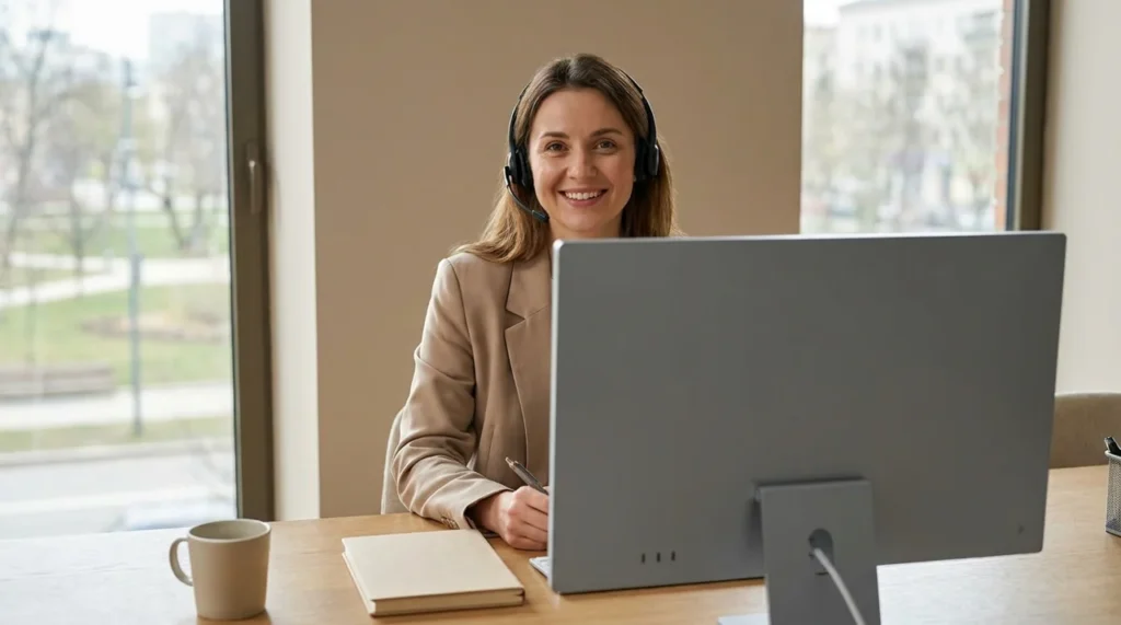 Support specialist ready to handle escalations from an AI chatbot for business