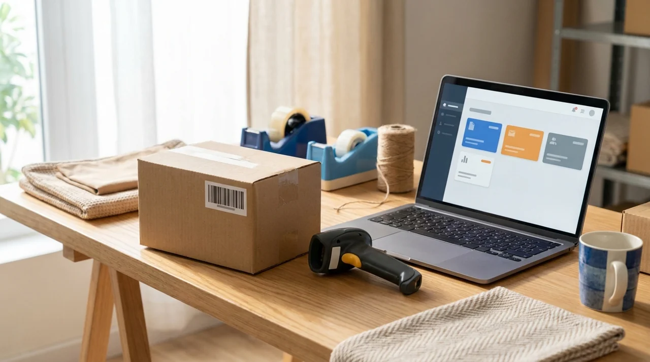 Parcel, scanner and shipment interface used to test courier integration