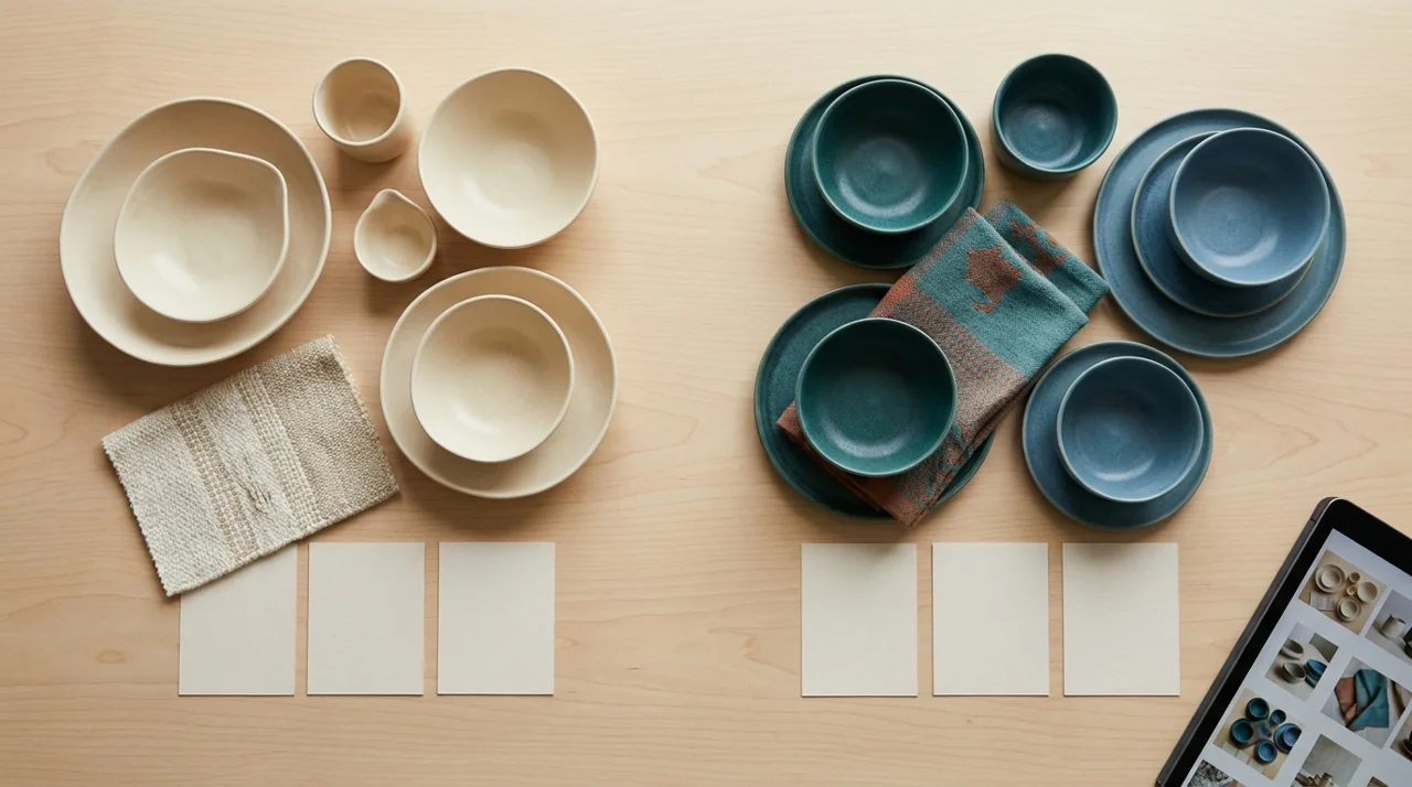 Grouped homeware products used to plan ecommerce SEO categories
