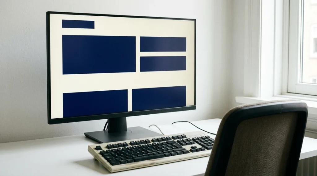 Keyboard-focused workstation for a website accessibility checklist review