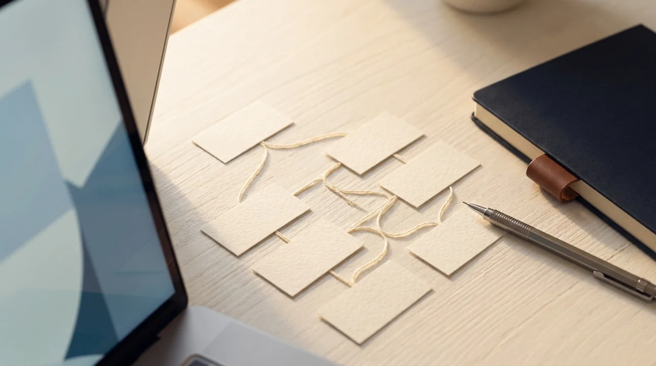 Paper page mapping used to plan website redesign redirects